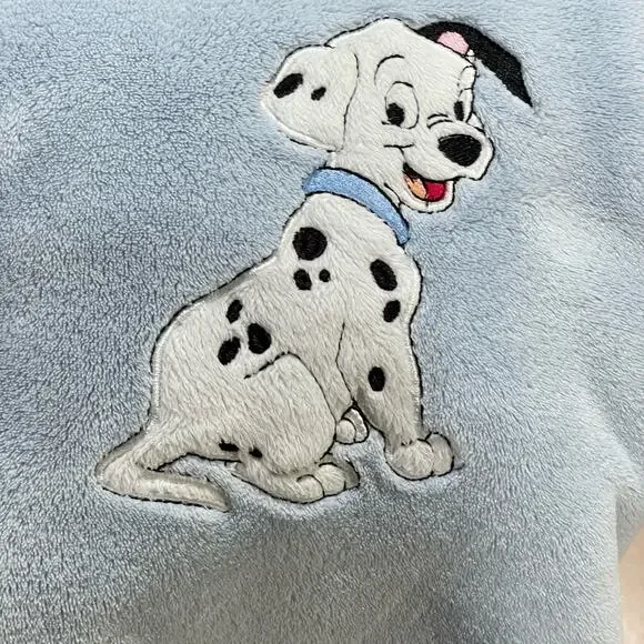 Vintage Disney 101 Dalmatians Blue Plush Fleece Baby Security Blanket